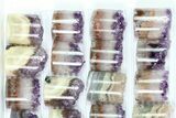 Lot: Amethyst Half Cylinder (For Pendants) - Pieces #83425-1